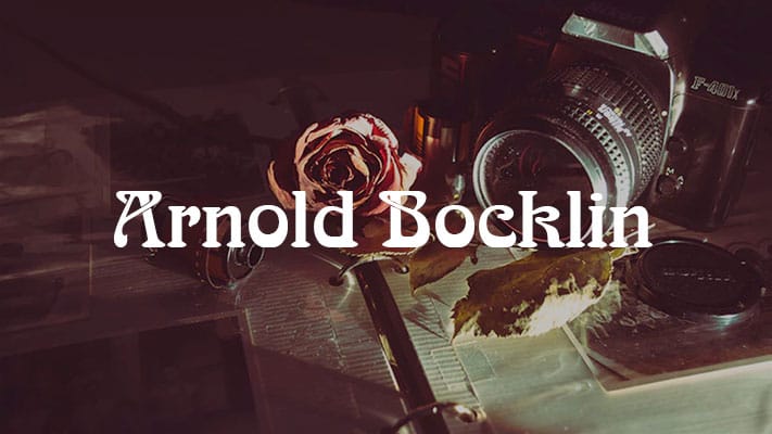 Arnold Bocklin tipografia vintage
